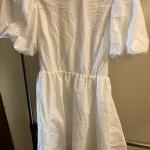 White Eyelet Kids Dress